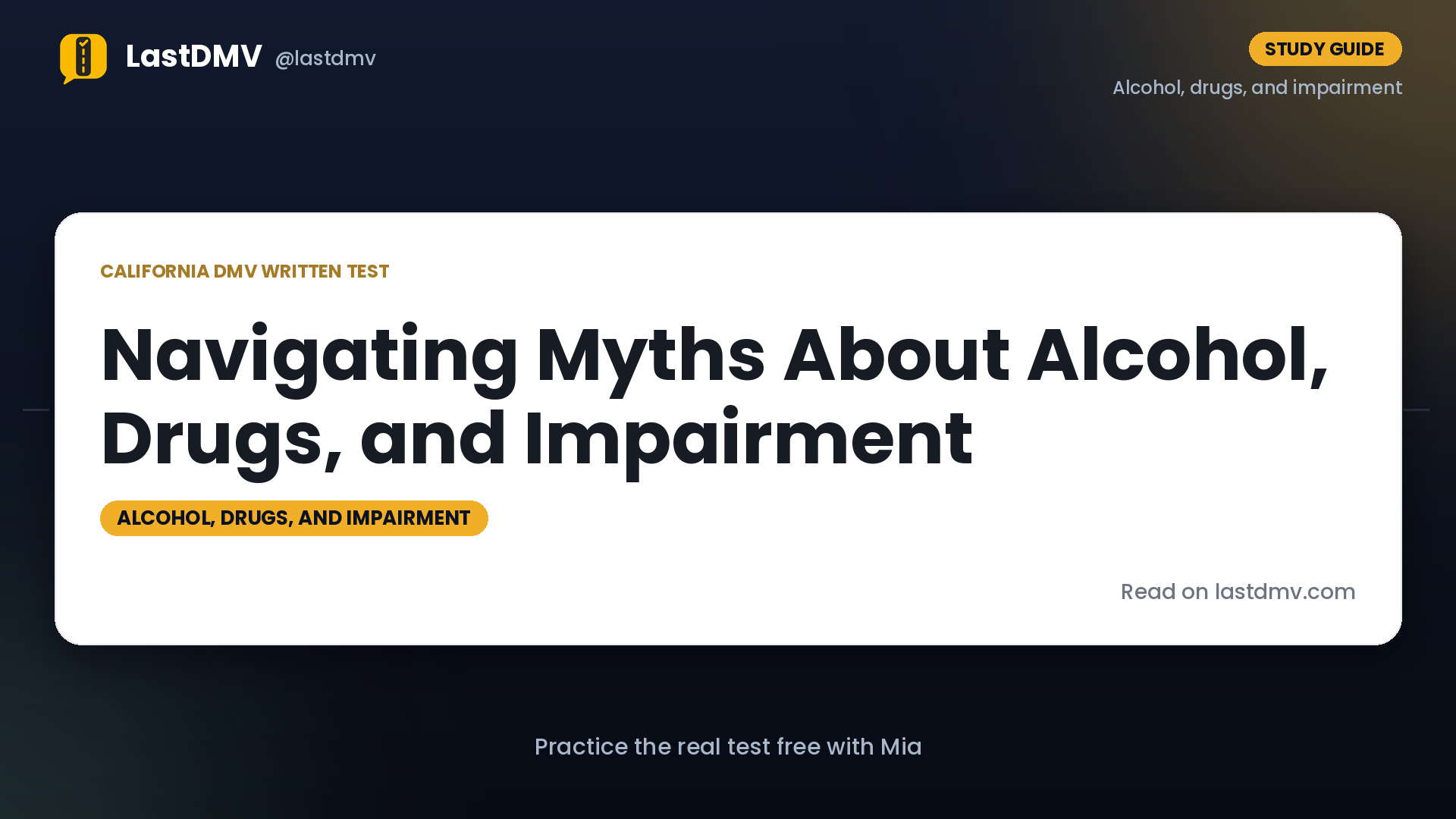 Navigating Myths About Alcohol, Drugs, and Impairment